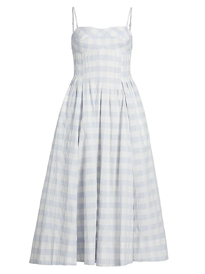 Kittiya Gingham Midi-Dress