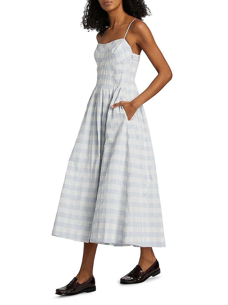 Kittiya Gingham Midi-Dress