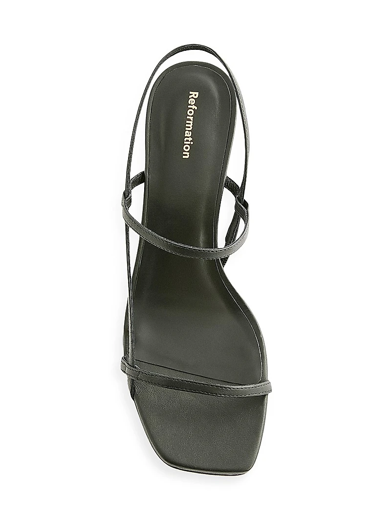 Serenity Bare 50MM Leather Slingback Sandals