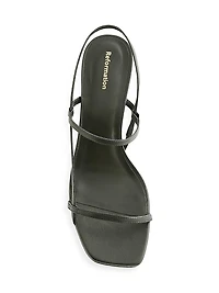 Serenity Bare 50MM Leather Slingback Sandals