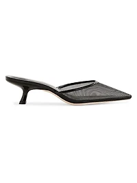 Wilda 50MM Mesh Kitten-Heel Mules