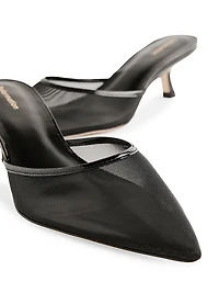 Wilda 50MM Mesh Kitten-Heel Mules