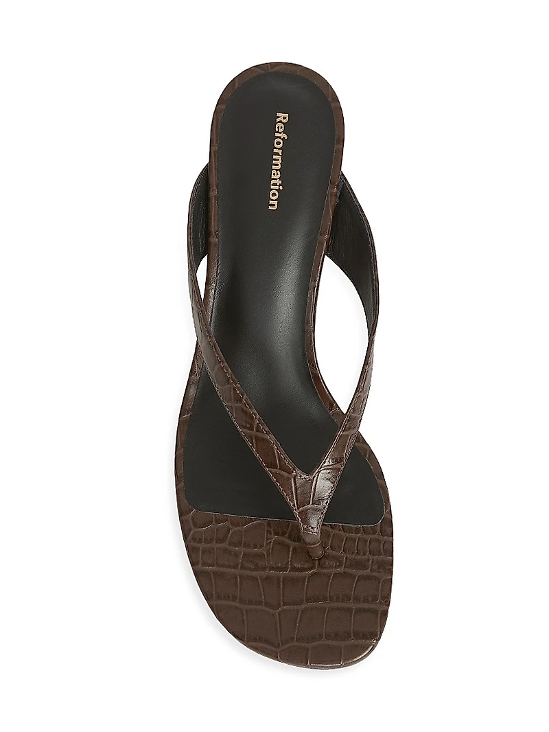 Sophie 50MM Leather Heeled Sandals