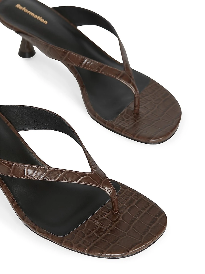 Sophie 50MM Leather Heeled Sandals
