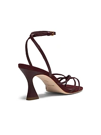 Gen 75MM Snake-Embossed Leather Sandals