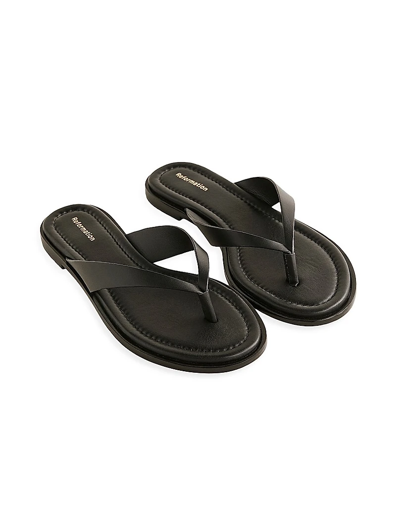 Jessie Leather Thong Sandals
