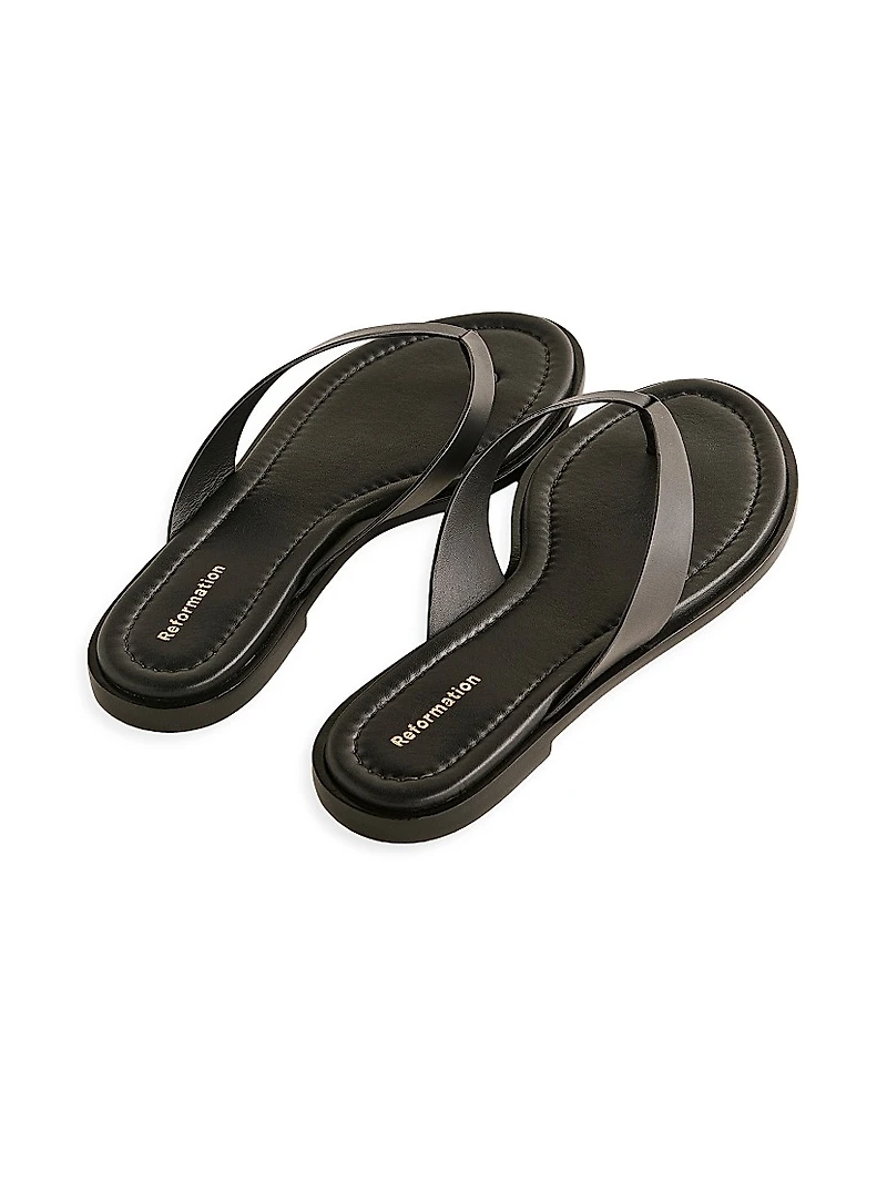 Jessie Leather Thong Sandals