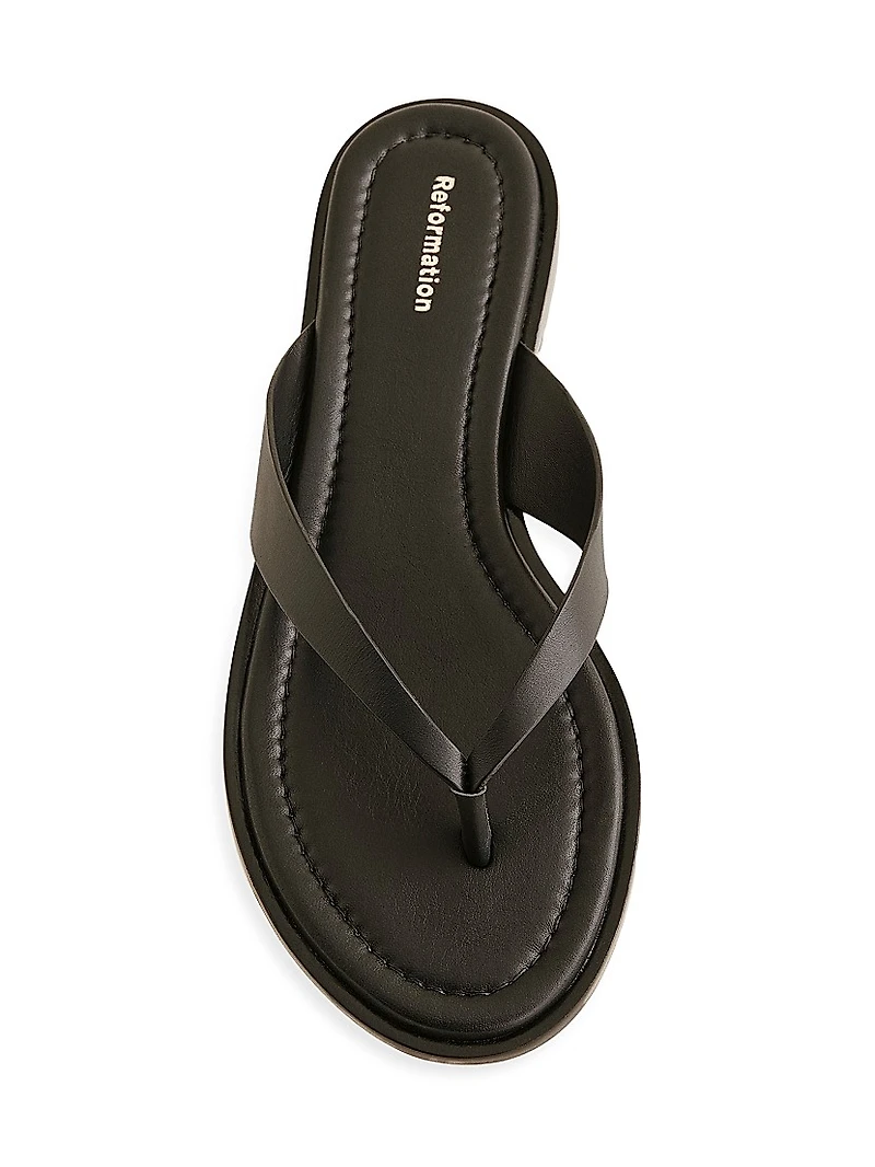 Jessie Leather Thong Sandals