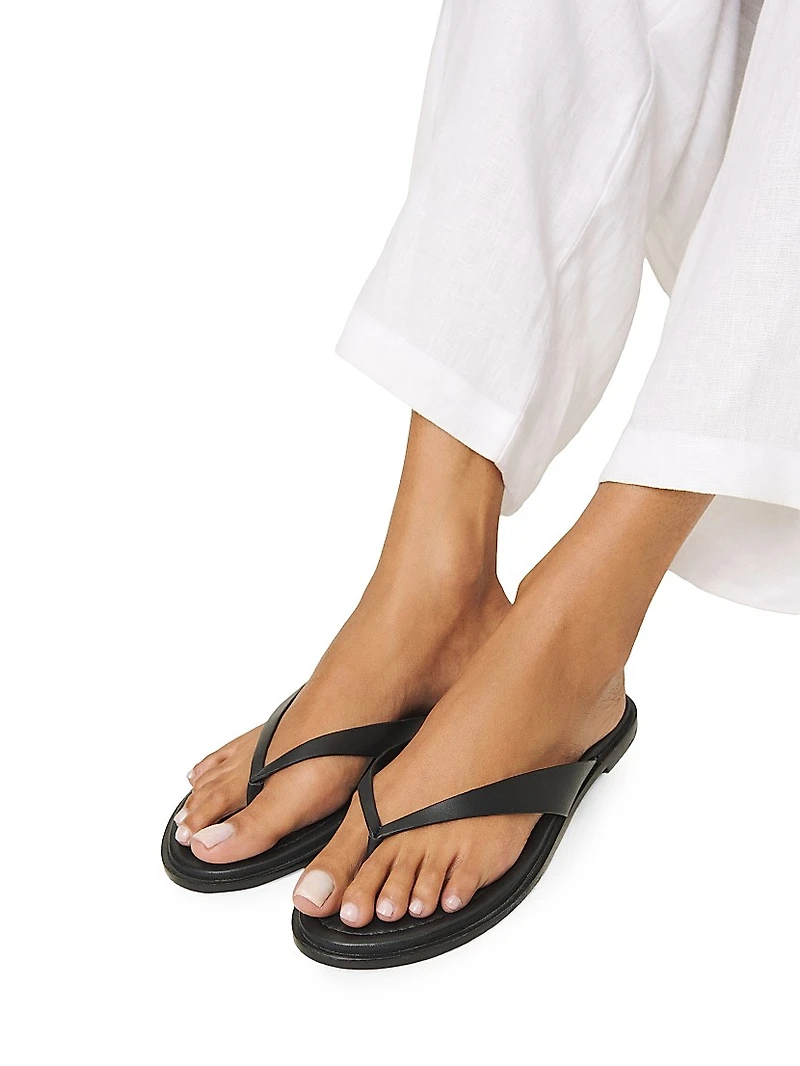 Jessie Leather Thong Sandals