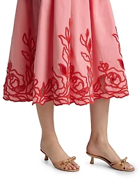 Trailing Peonies Tilda Midi-Skirt