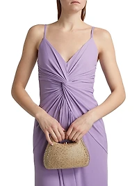 Susan Twist-Front Tulip Hem Midi-Dress