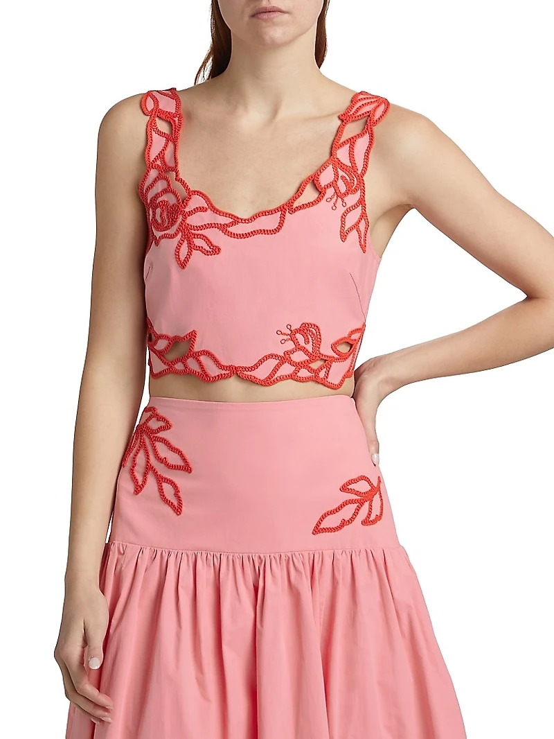 Trailing Peonies Bonita Top