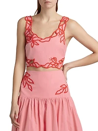 Trailing Peonies Bonita Top