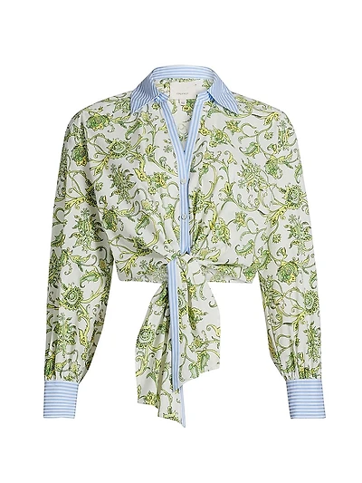 Mariana Ivy Paisley Poplin Top