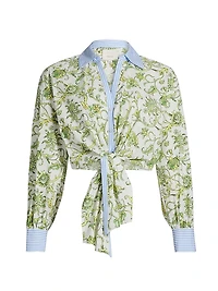 Mariana Ivy Paisley Poplin Top