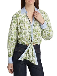 Mariana Ivy Paisley Poplin Top