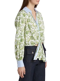 Mariana Ivy Paisley Poplin Top