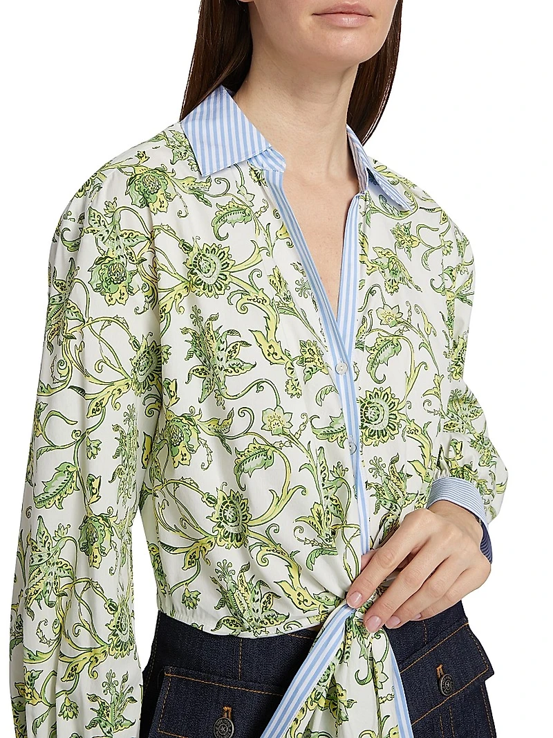 Mariana Ivy Paisley Poplin Top