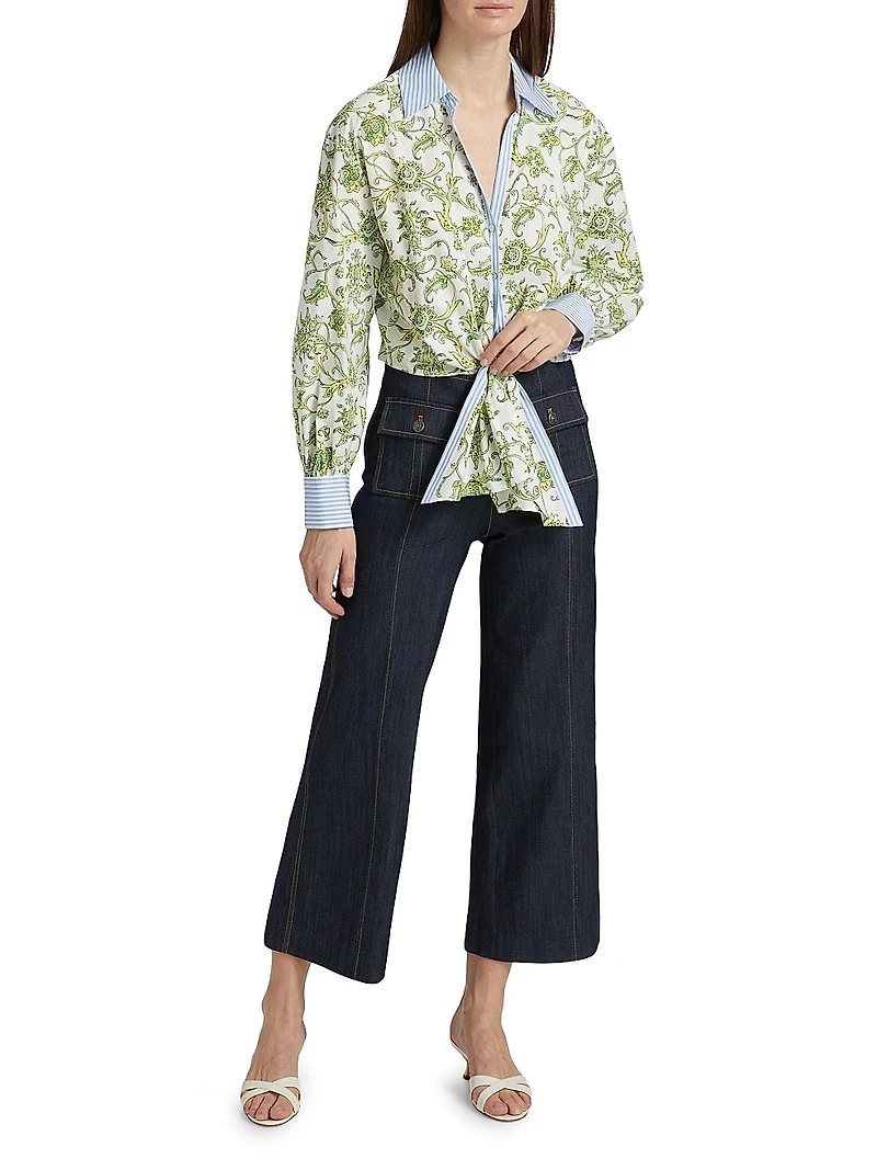 Mariana Ivy Paisley Poplin Top