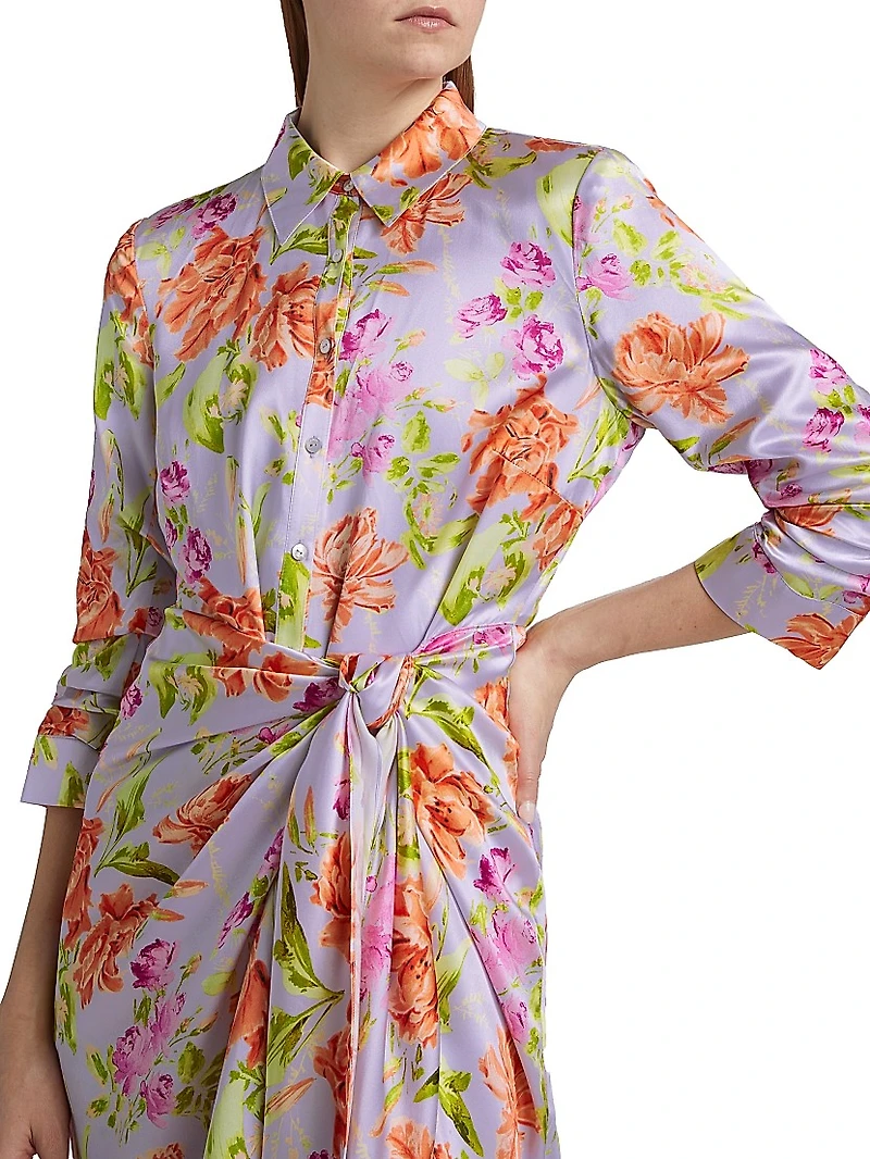 Midnight Tulips Jacey Mini Shirtdress