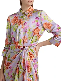 Midnight Tulips Jacey Mini Shirtdress
