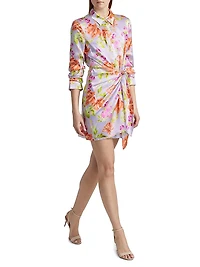 Midnight Tulips Jacey Mini Shirtdress