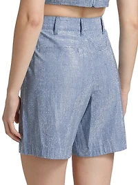 Patricia Embellished Chambray Shorts