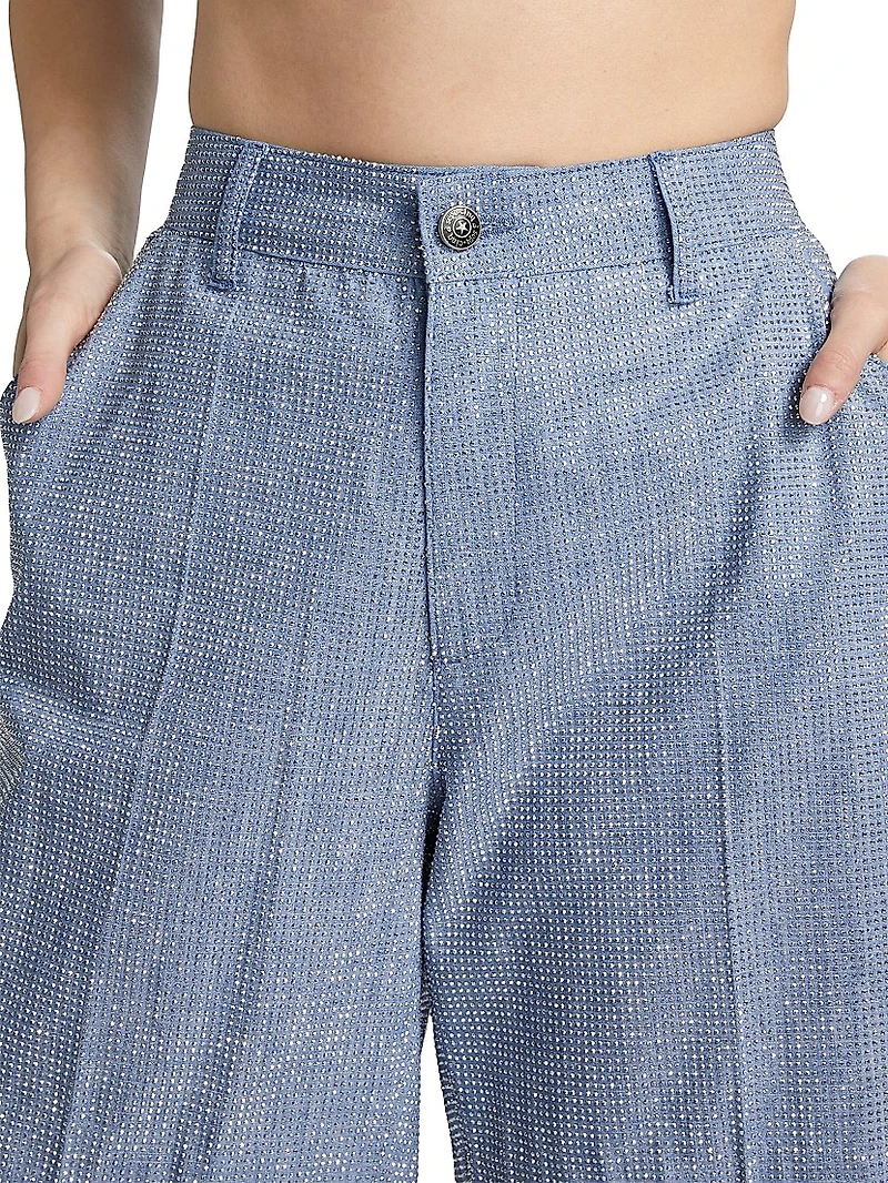 Patricia Embellished Chambray Shorts