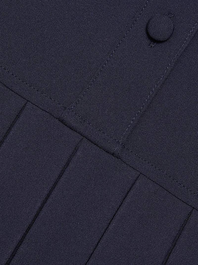 Lucilla Pleated Crepe A-Line Minidress