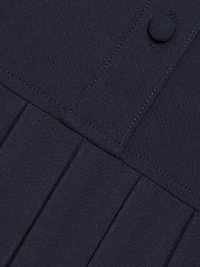 Lucilla Pleated Crepe A-Line Minidress