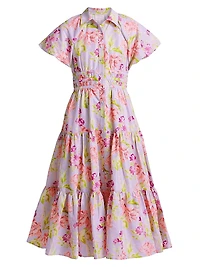 Midnight Tulips Maggio Shirtdress