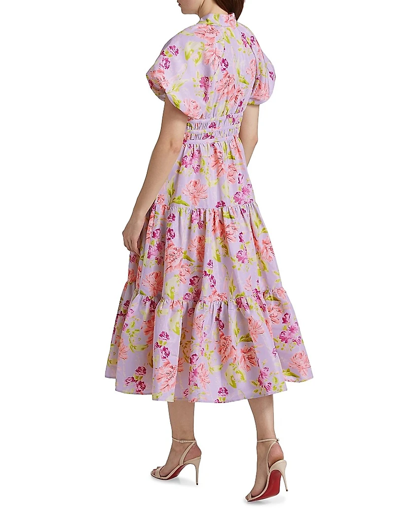 Midnight Tulips Maggio Shirtdress