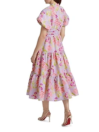 Midnight Tulips Maggio Shirtdress