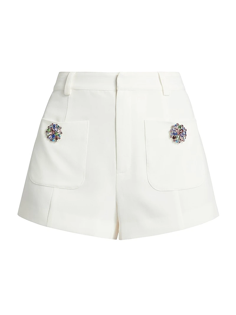 Auden Embellished Crepe Shorts