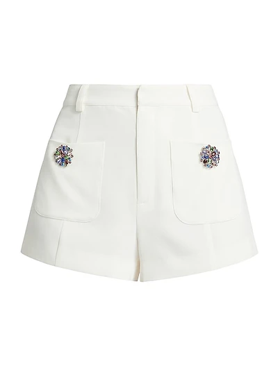 Auden Embellished Crepe Shorts