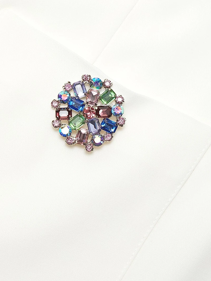 Auden Embellished Crepe Shorts