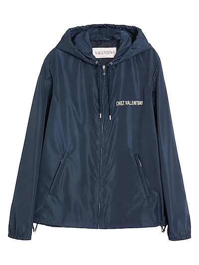 Nylon Hooded Windbreaker Jacket