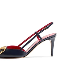VLogo Signature Calfskin 80MM Slingback Pumps