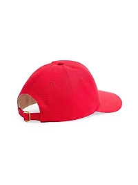Chez Cotton Baseball Cap with Embroidery