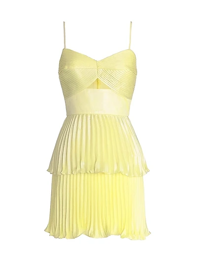 Jianna Pleated Tiered Minidress