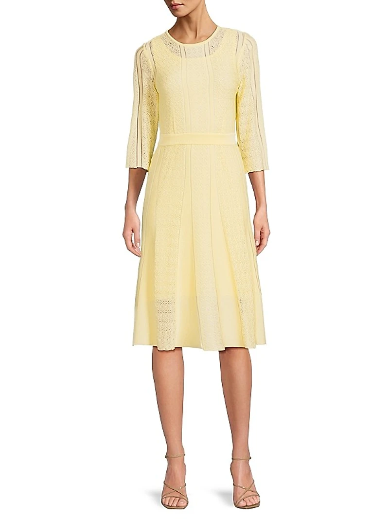 Knit A-Line Midi-Dress