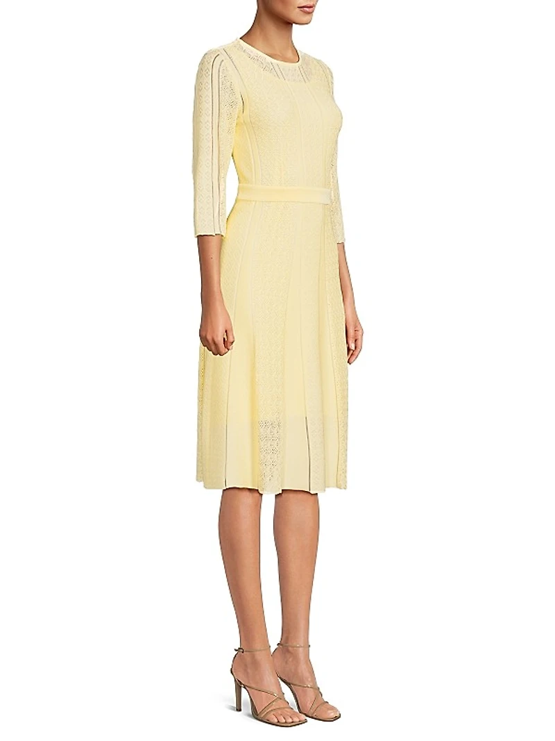 Knit A-Line Midi-Dress