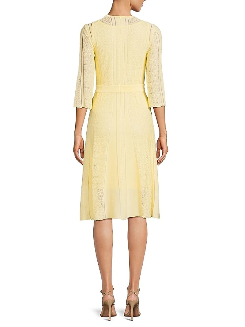 Knit A-Line Midi-Dress