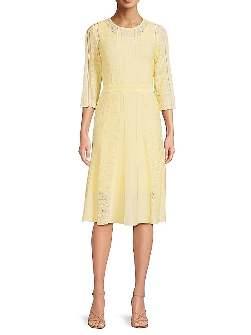 Knit A-Line Midi-Dress