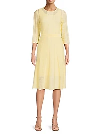 Knit A-Line Midi-Dress