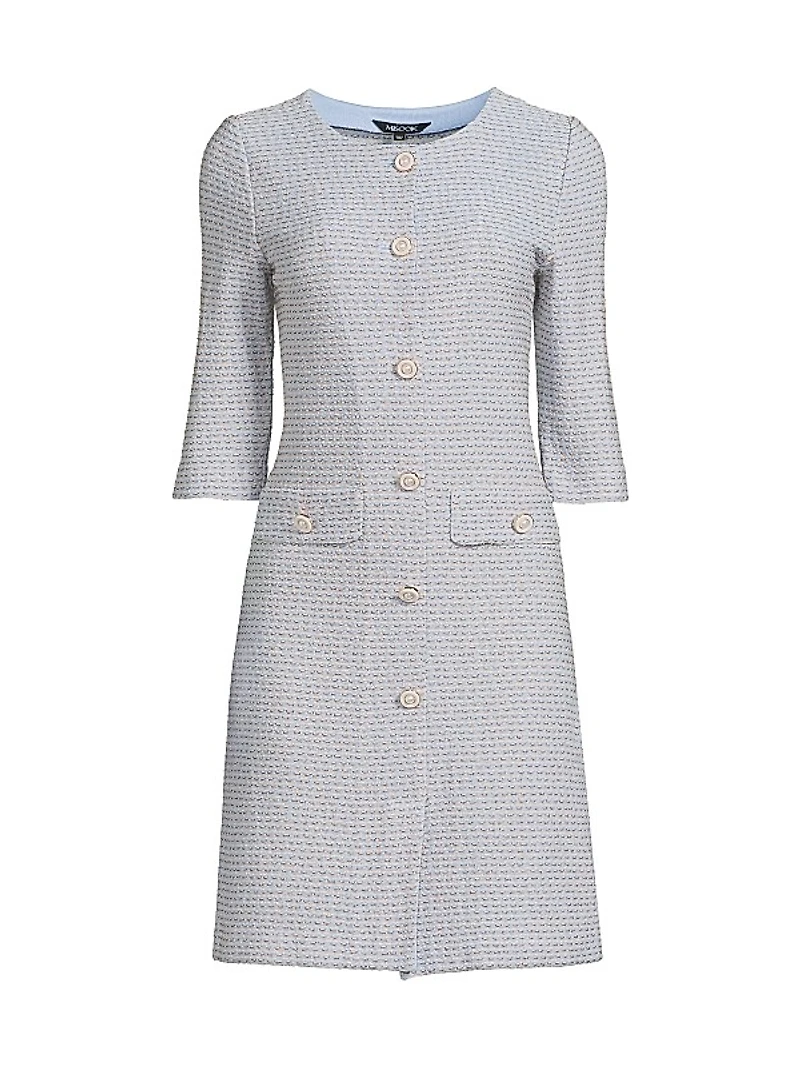 Knit A-Line Jacquard Minidress