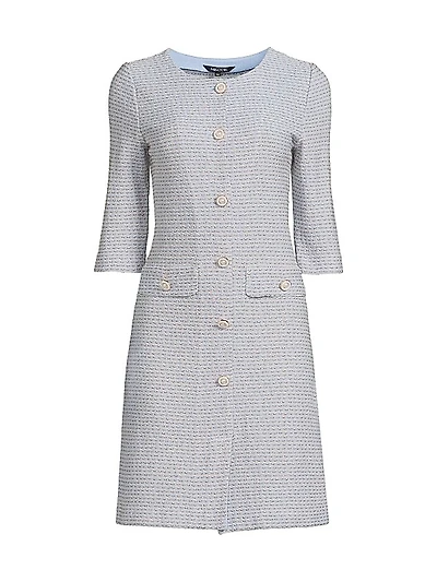 Knit A-Line Jacquard Minidress