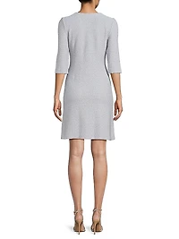 Knit A-Line Jacquard Minidress