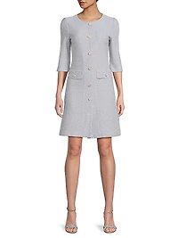 Knit A-Line Jacquard Minidress