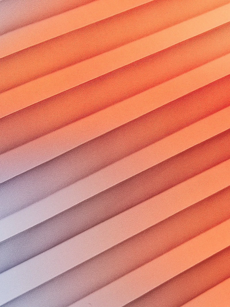 Accordion-Pleated Ombré Crêpe de Chine Midi-Dress